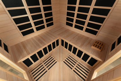 Blisspod Vienna | 4-5 Person Corner Far Infrared Sauna | 12 Heaters | Ultra Low EMF
