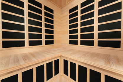 Blisspod Vienna | 4-5 Person Corner Far Infrared Sauna | 12 Heaters | Ultra Low EMF
