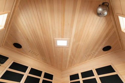 Blisspod Vienna | 4-5 Person Corner Far Infrared Sauna | 12 Heaters | Ultra Low EMF