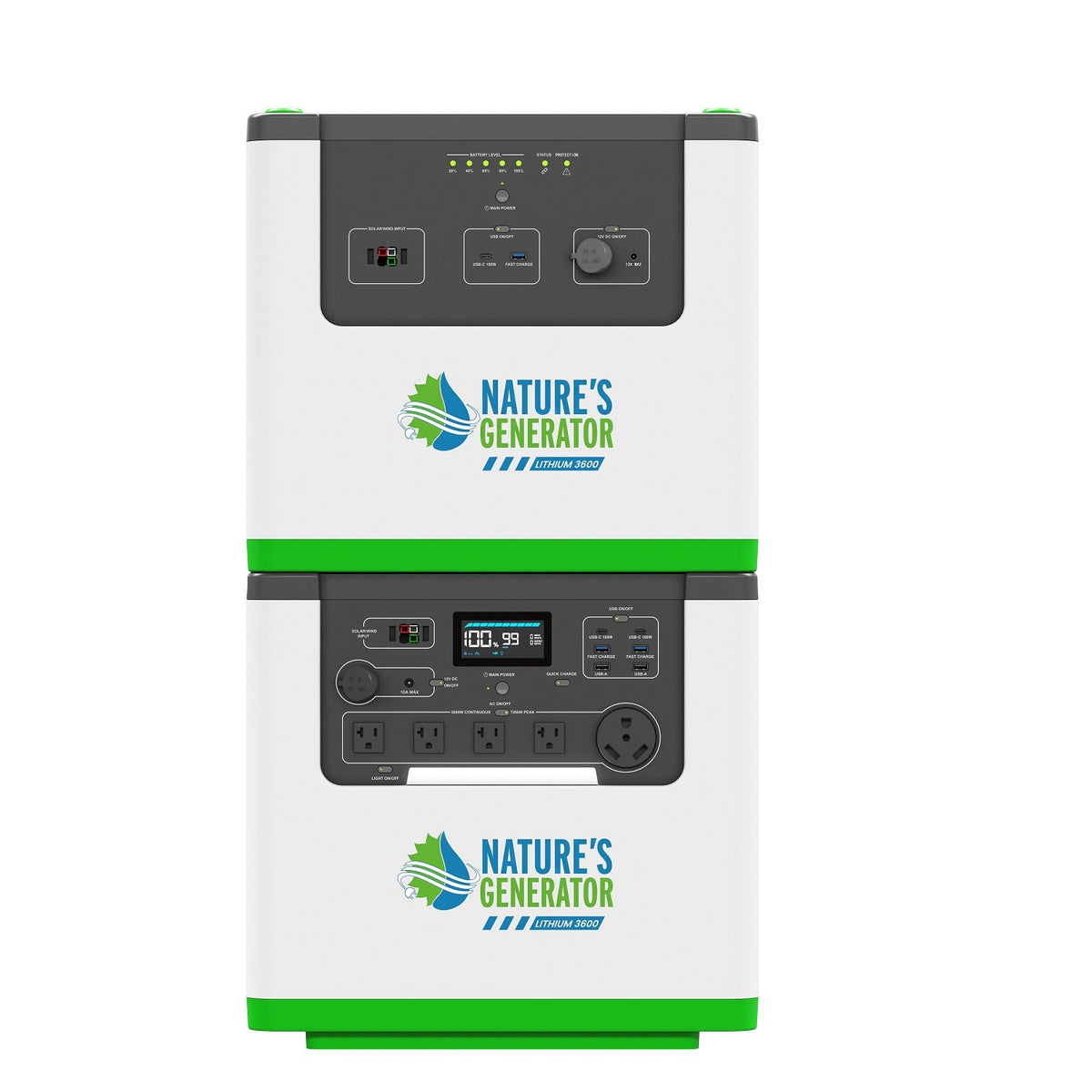 Power station with 'Nature's Generator' branding on a white background