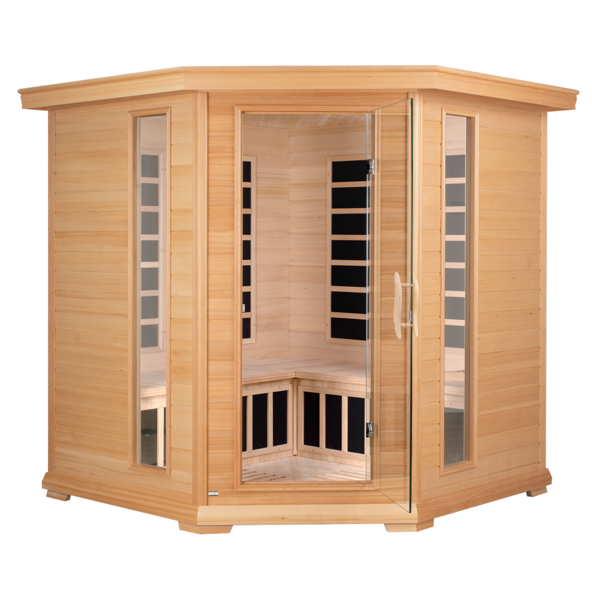 Blisspod Vienna | 4-5 Person Corner Far Infrared Sauna | 12 Heaters | Ultra Low EMF
